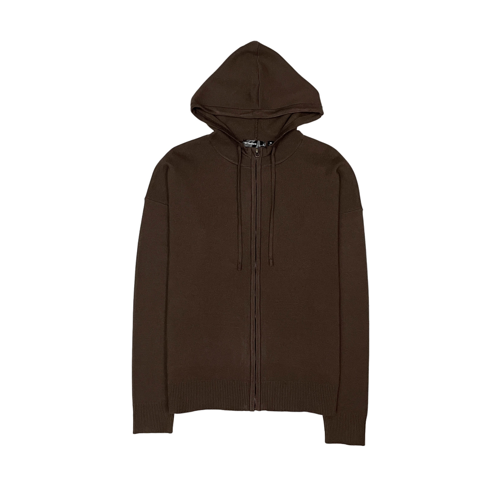Viscos poly double knit zip up hoodie