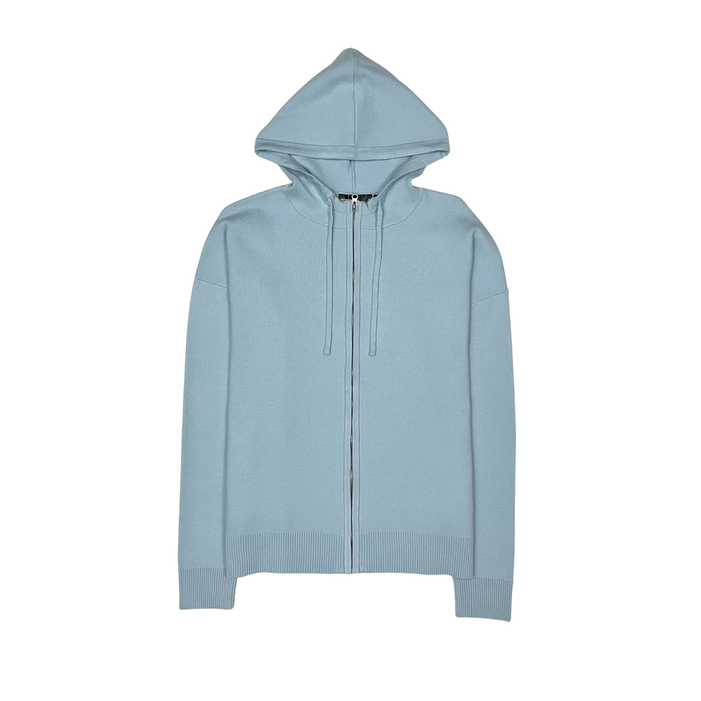 Viscos poly double knit zip up hoodie