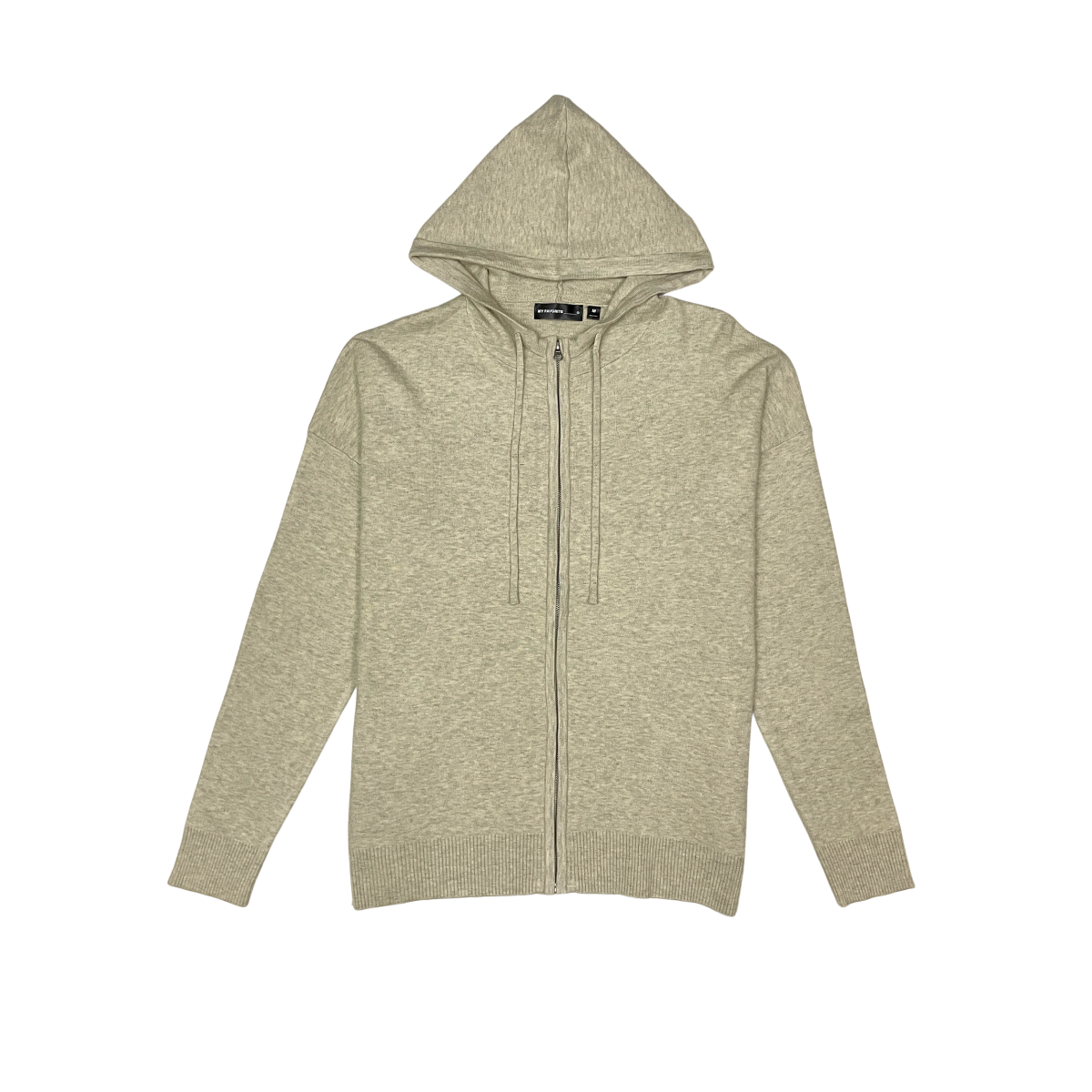 Viscos poly double knit zip up hoodie
