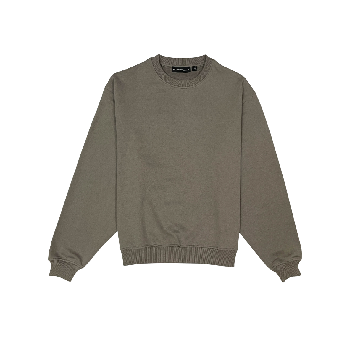 French terry crewneck sweater