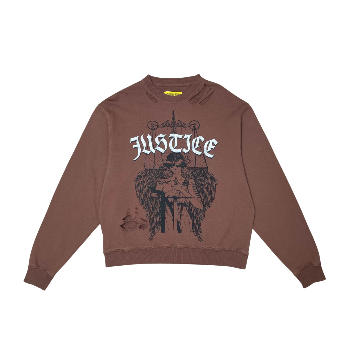 Justice distressed crewneck