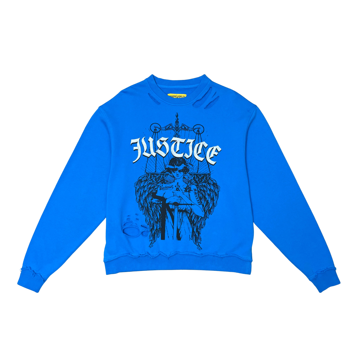 Justice distressed crewneck