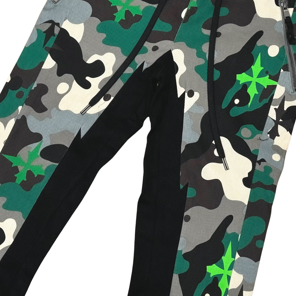 Elongated bootcut cargo