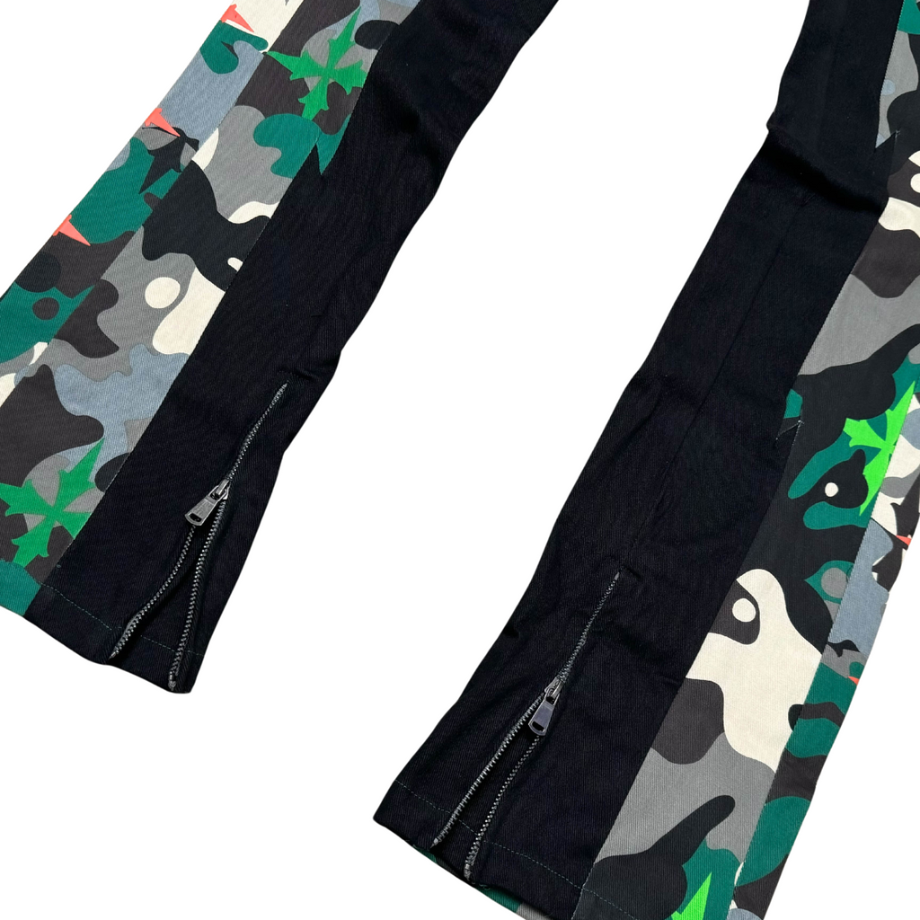 Elongated bootcut cargo