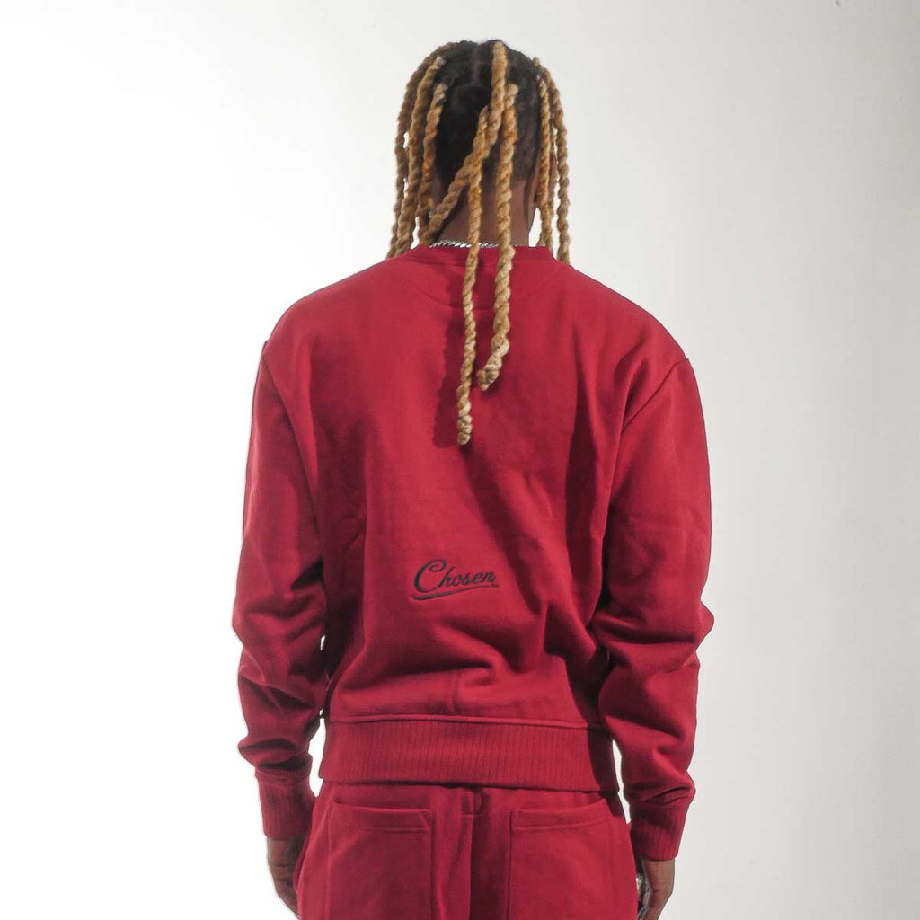 Pocketed washed frame crew