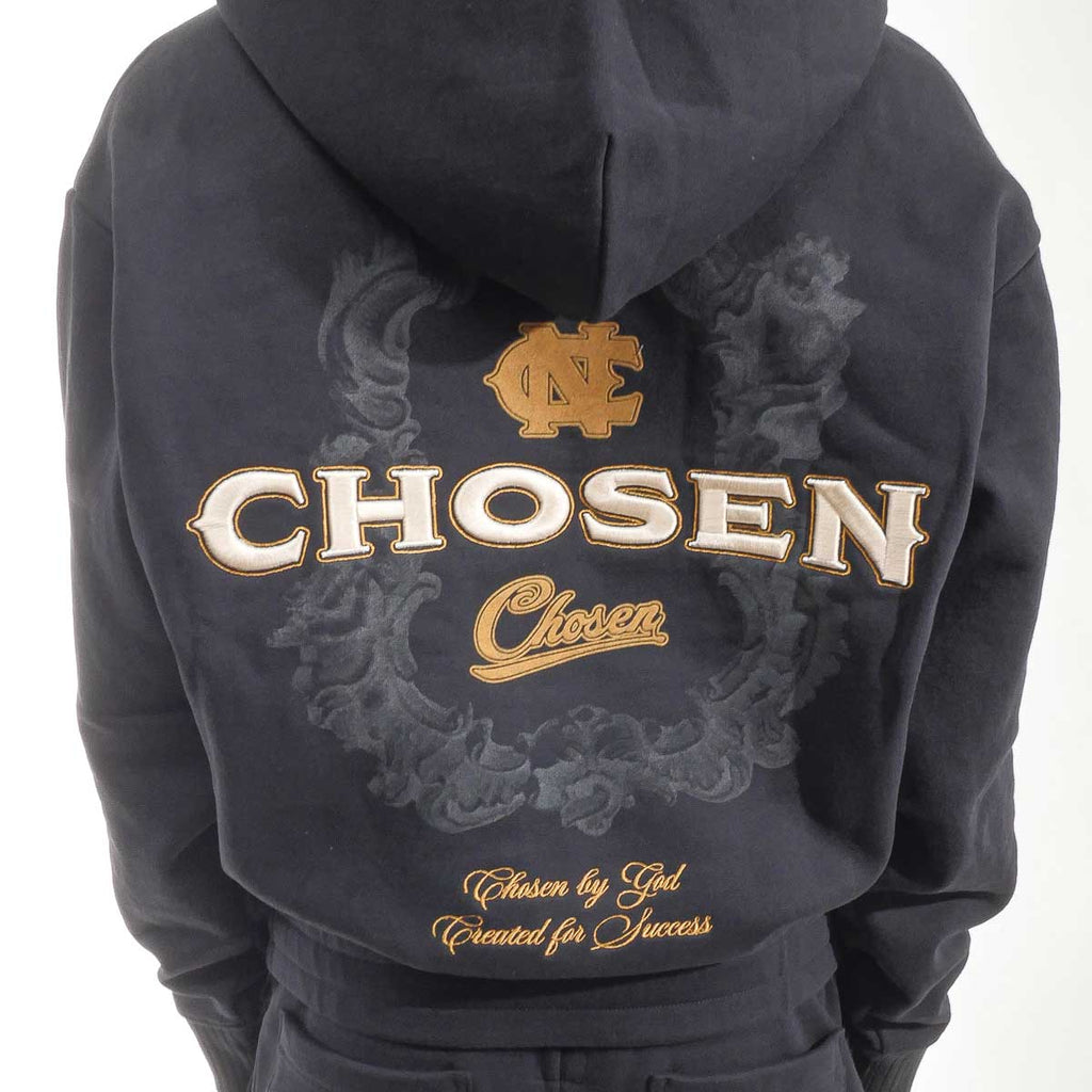 Washed quarter zip frame hoodie