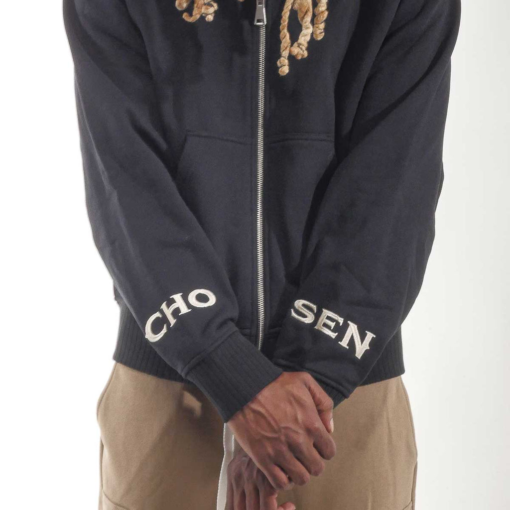 Washed full-zip hoodie