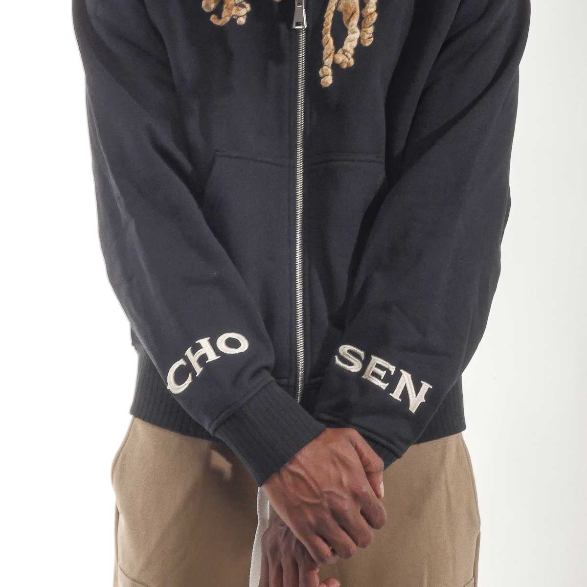 Washed full-zip hoodie