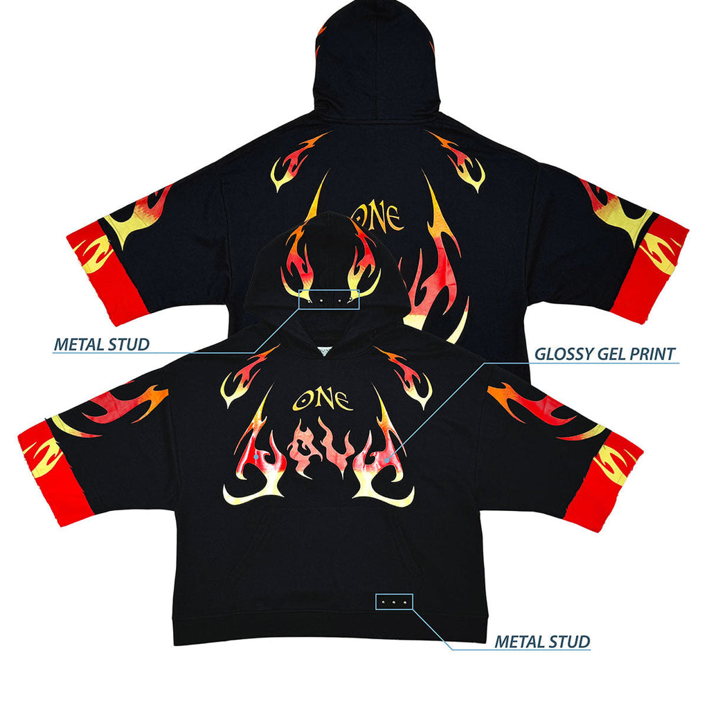 One love short sleeve hoodie