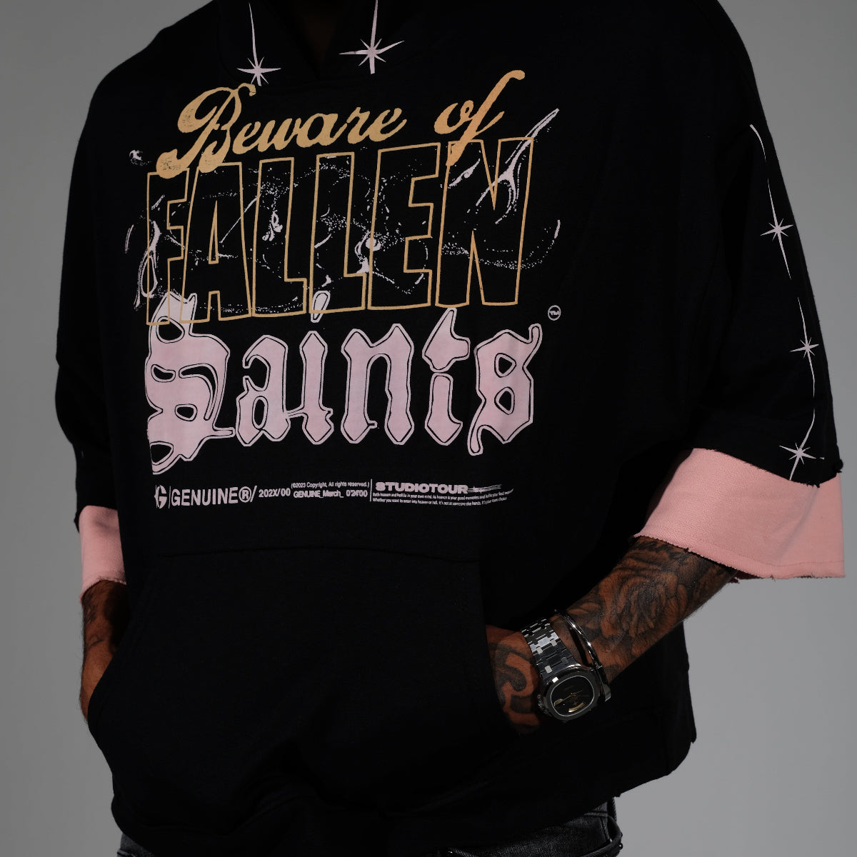 Beware short sleeve hoodie