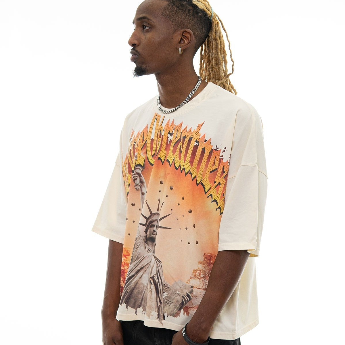 Stray define greatness wide & crop fit tee