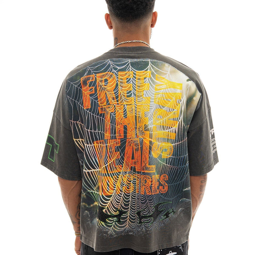 Stray spider wide & crop fit tee