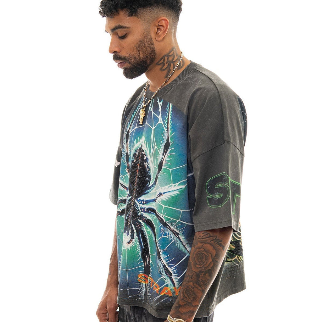 Stray spider wide & crop fit tee