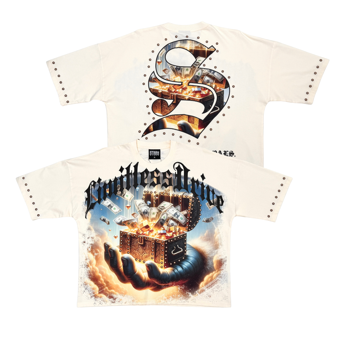 Stray treasure chest wide & crop fit tee