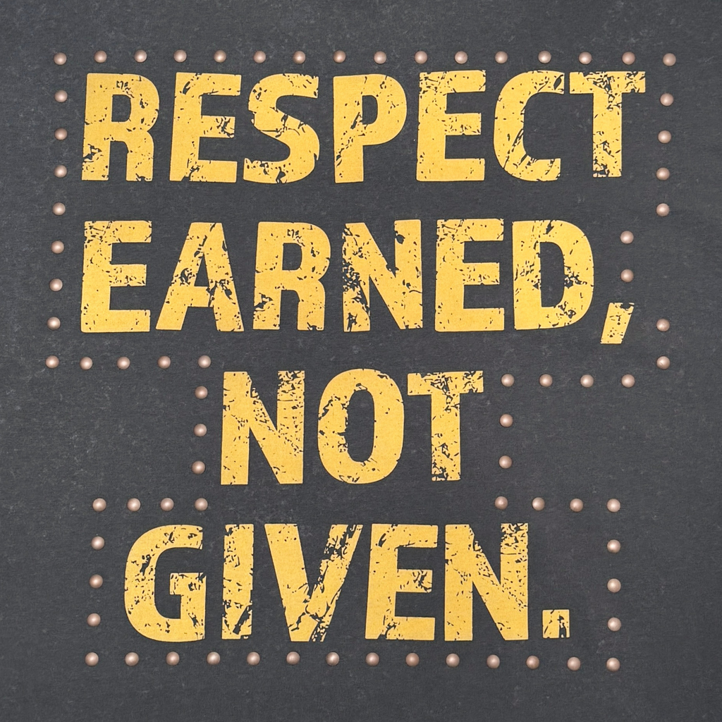 Stray respect earned wide & crop fit tee