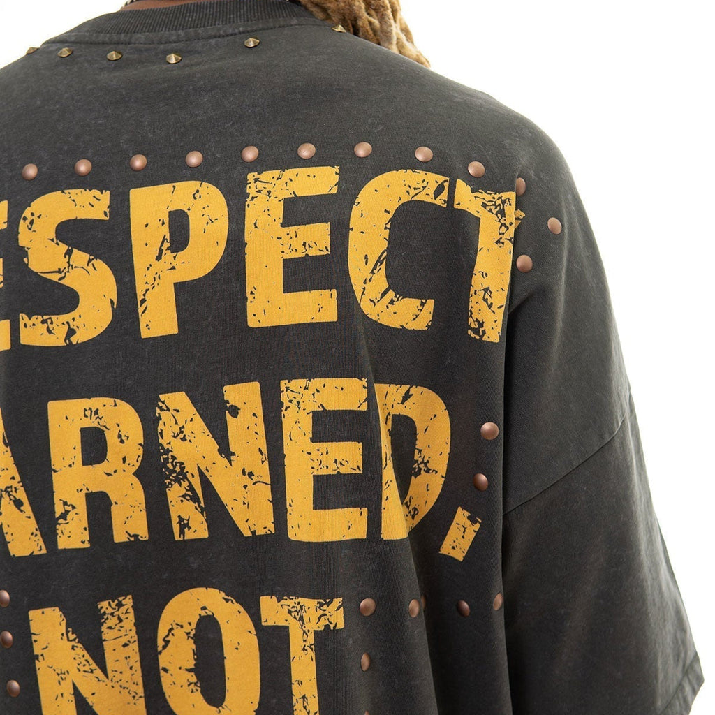 Stray respect earned wide & crop fit tee