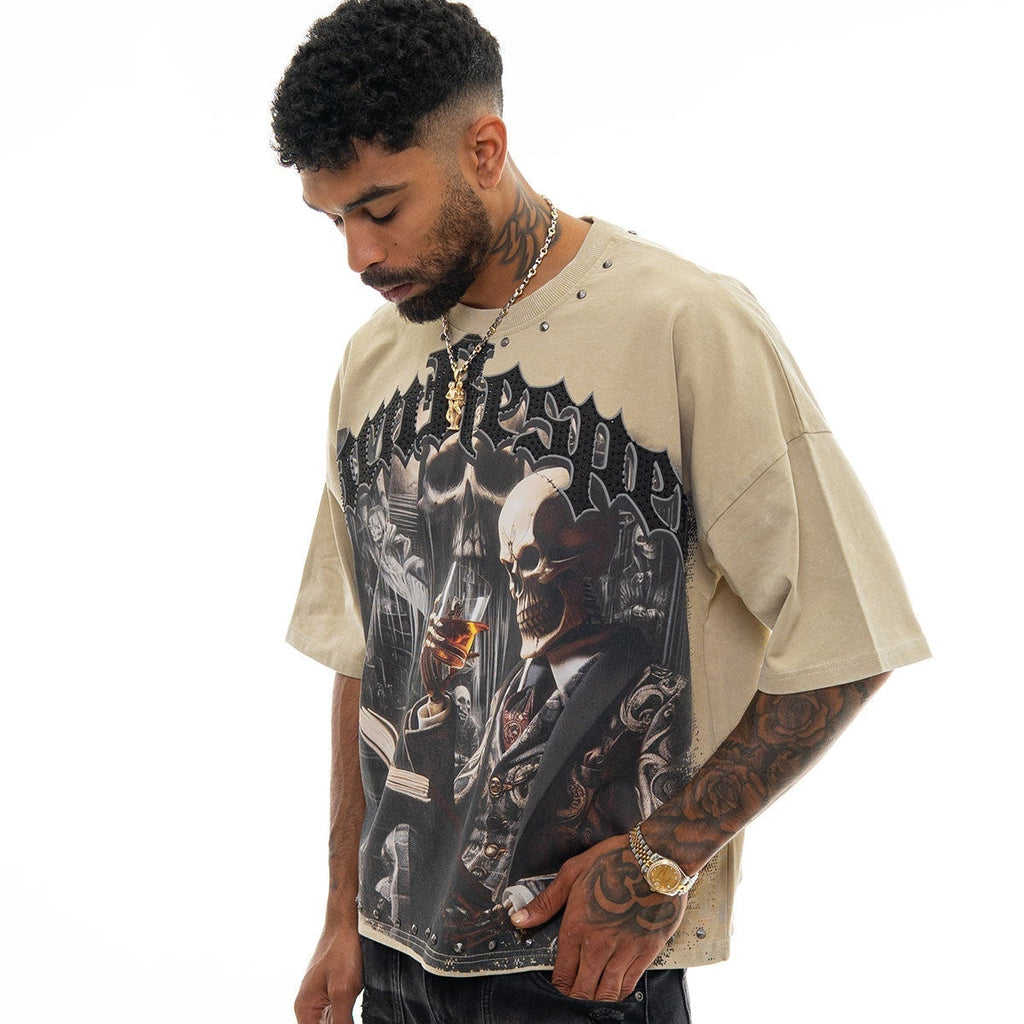 Stray respect earned wide & crop fit tee