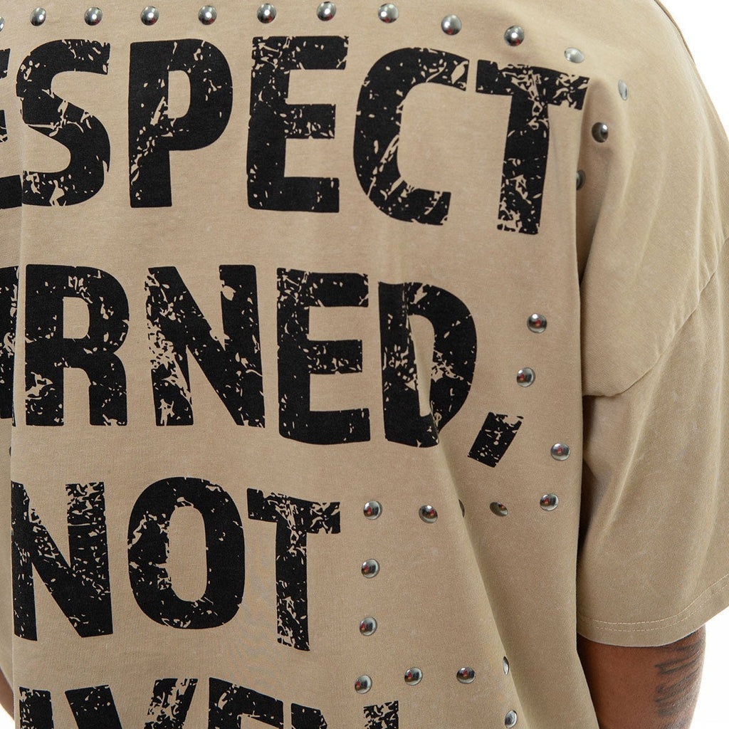 Stray respect earned wide & crop fit tee