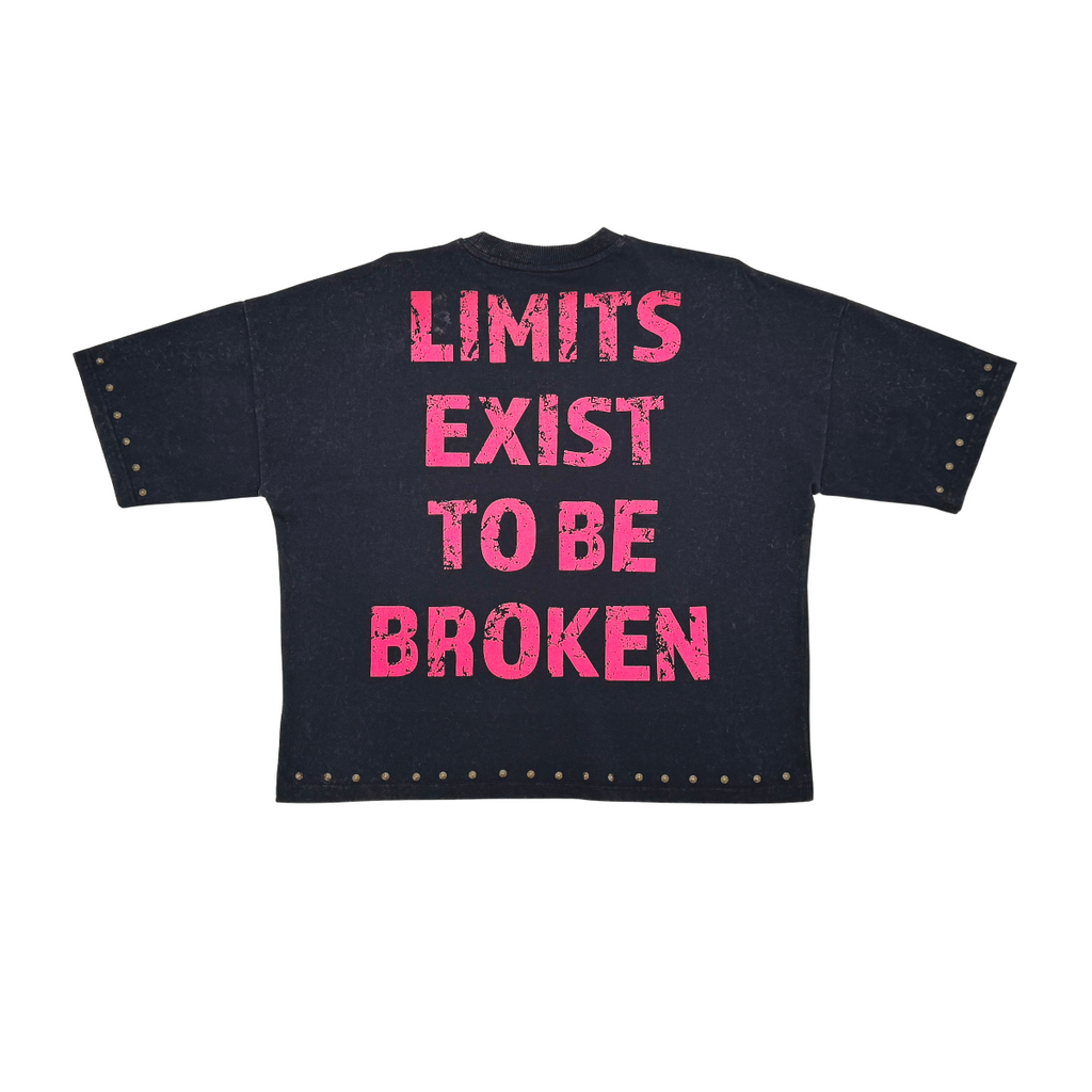 Stray push boundaries wide & crop fit tee