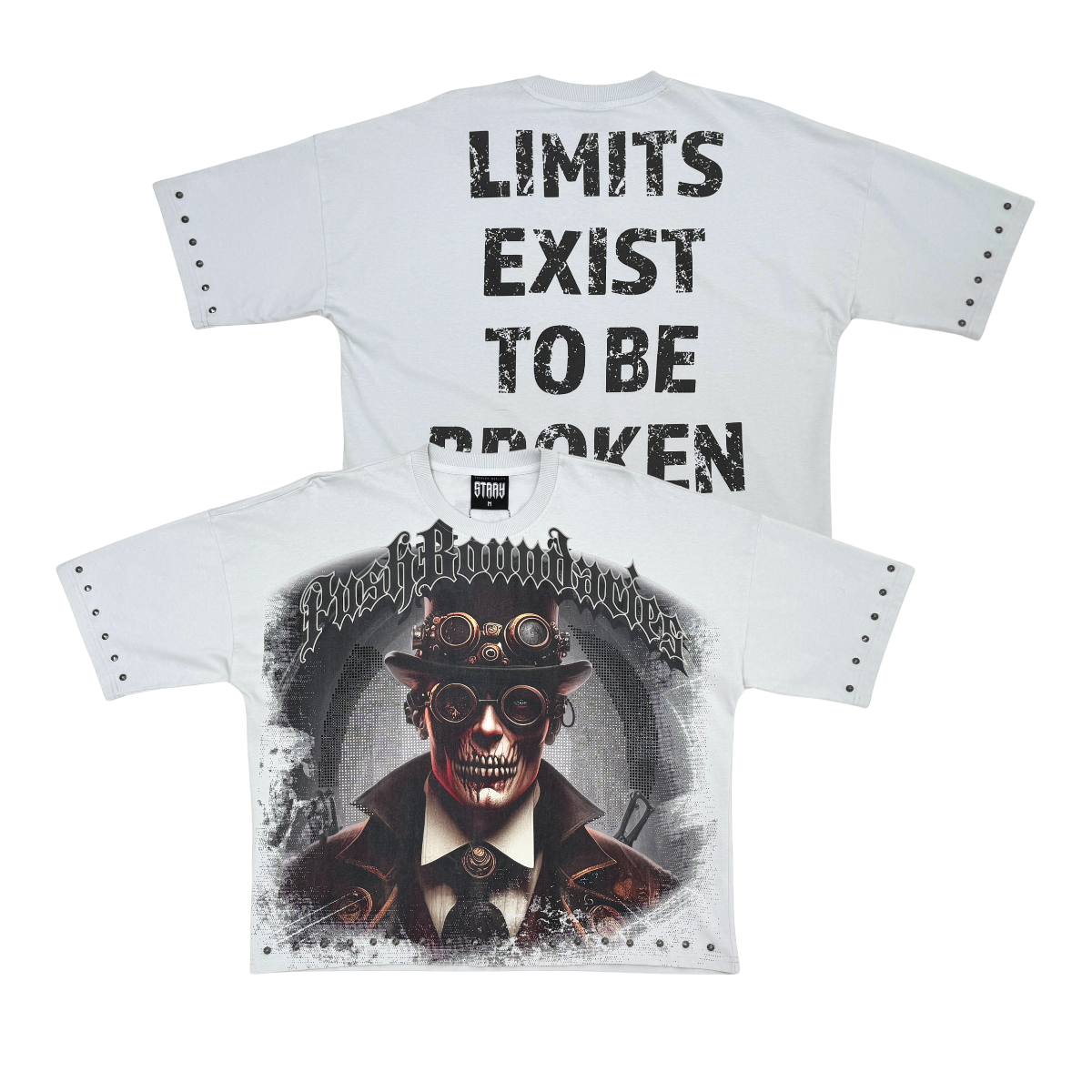 Stray push boundaries wide & crop fit tee