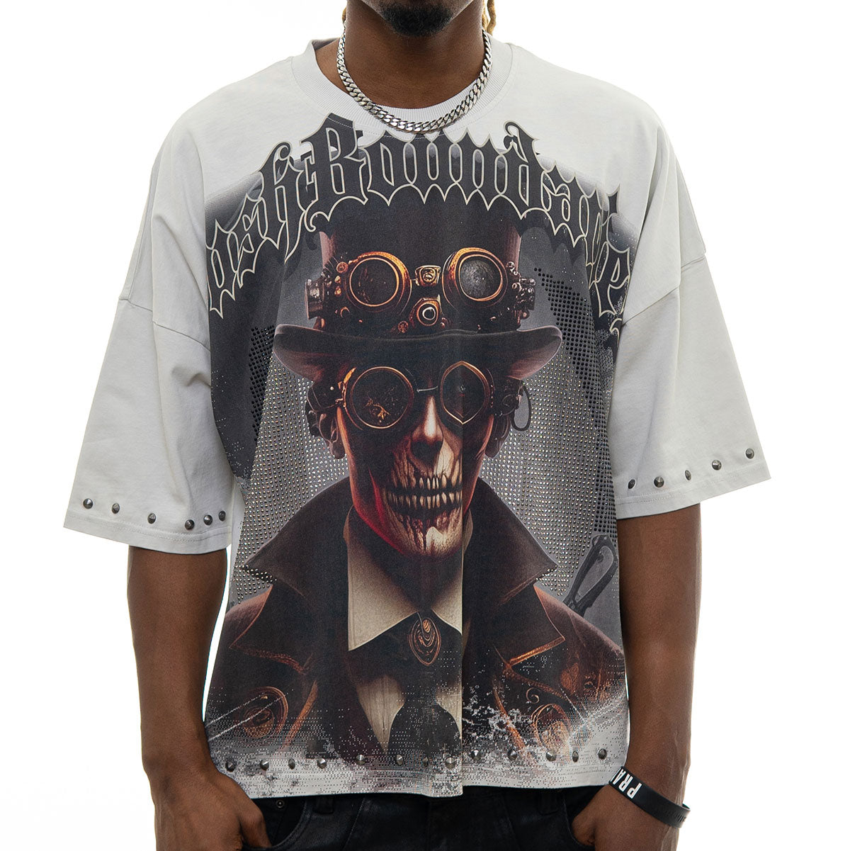 Stray push boundaries wide & crop fit tee