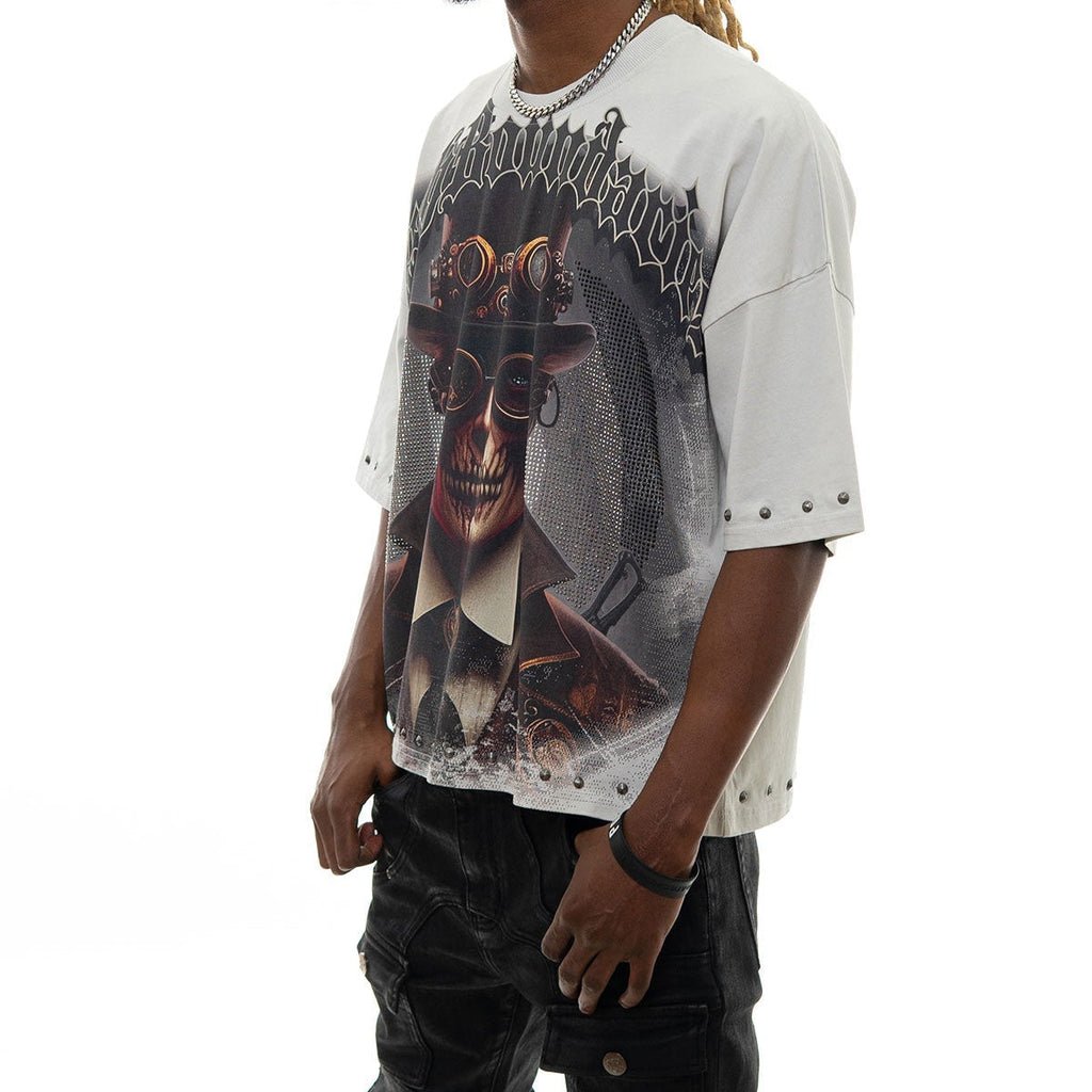 Stray push boundaries wide & crop fit tee