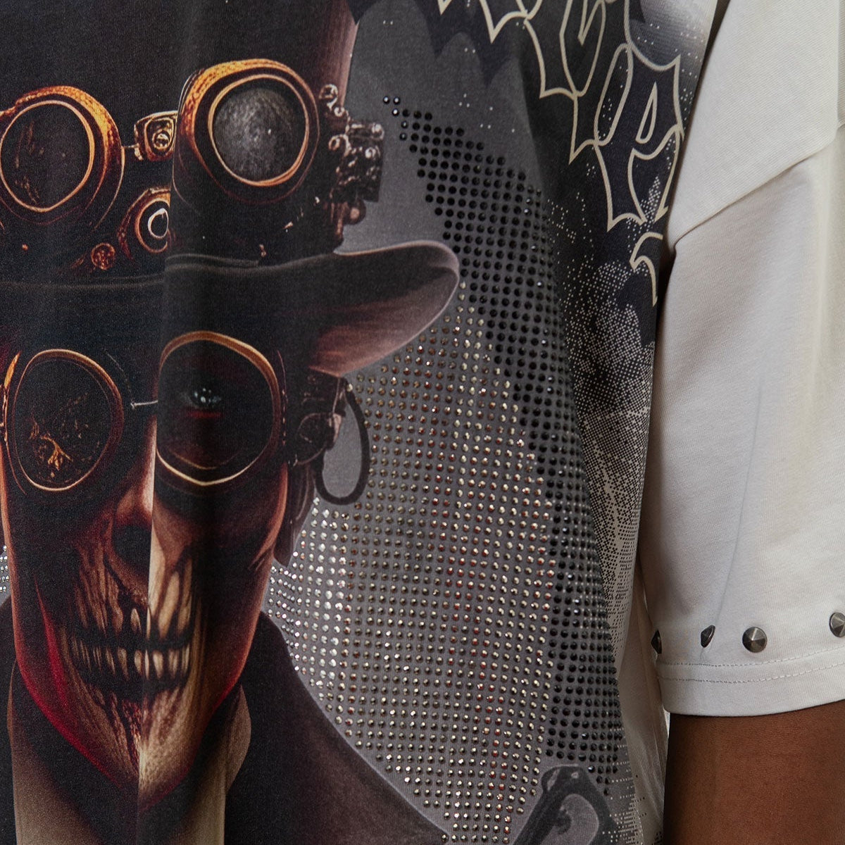 Stray push boundaries wide & crop fit tee