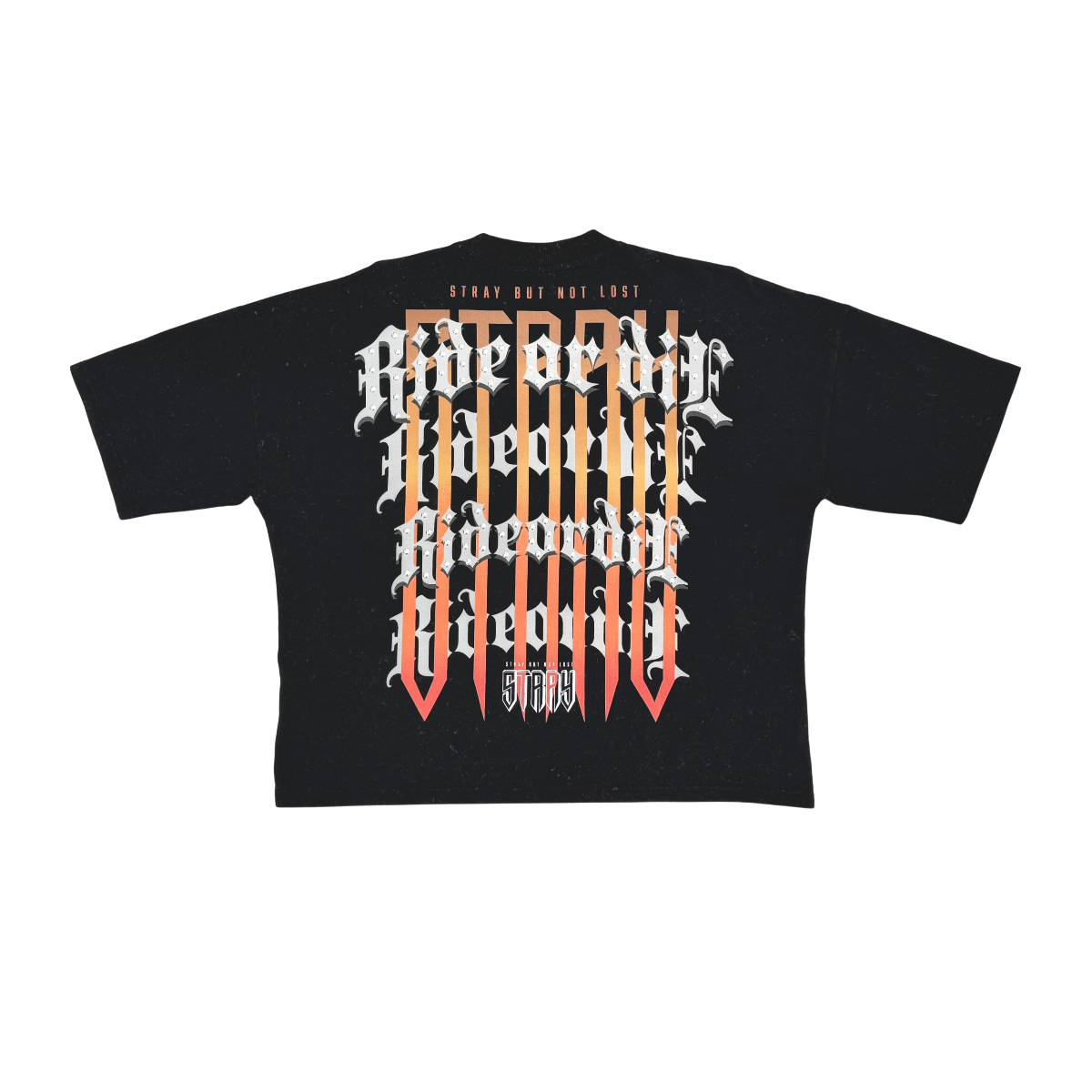 Stray ride or die wide & crop fit tee