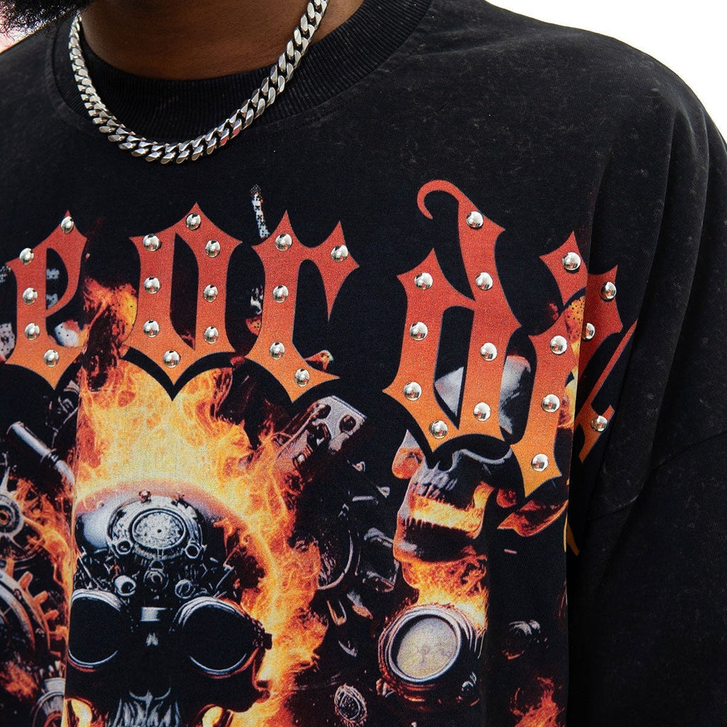 Stray ride or die wide & crop fit tee