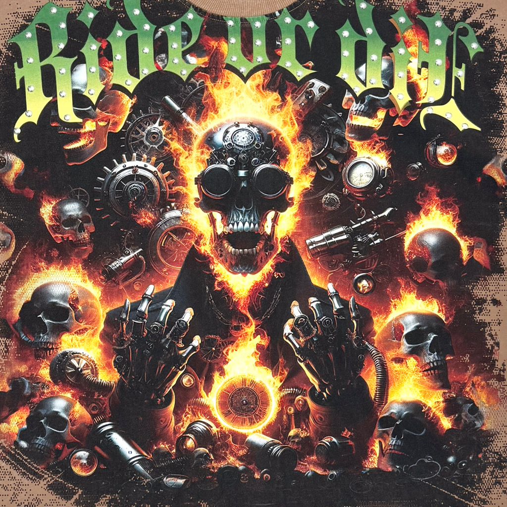 Stray ride or die wide & crop fit tee