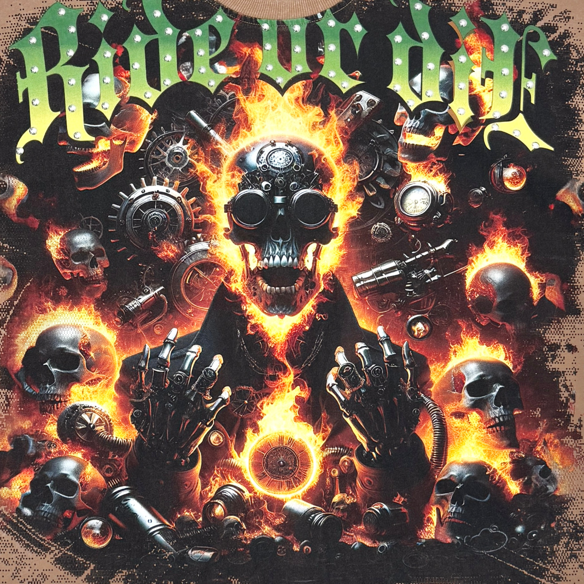 Stray ride or die wide & crop fit tee