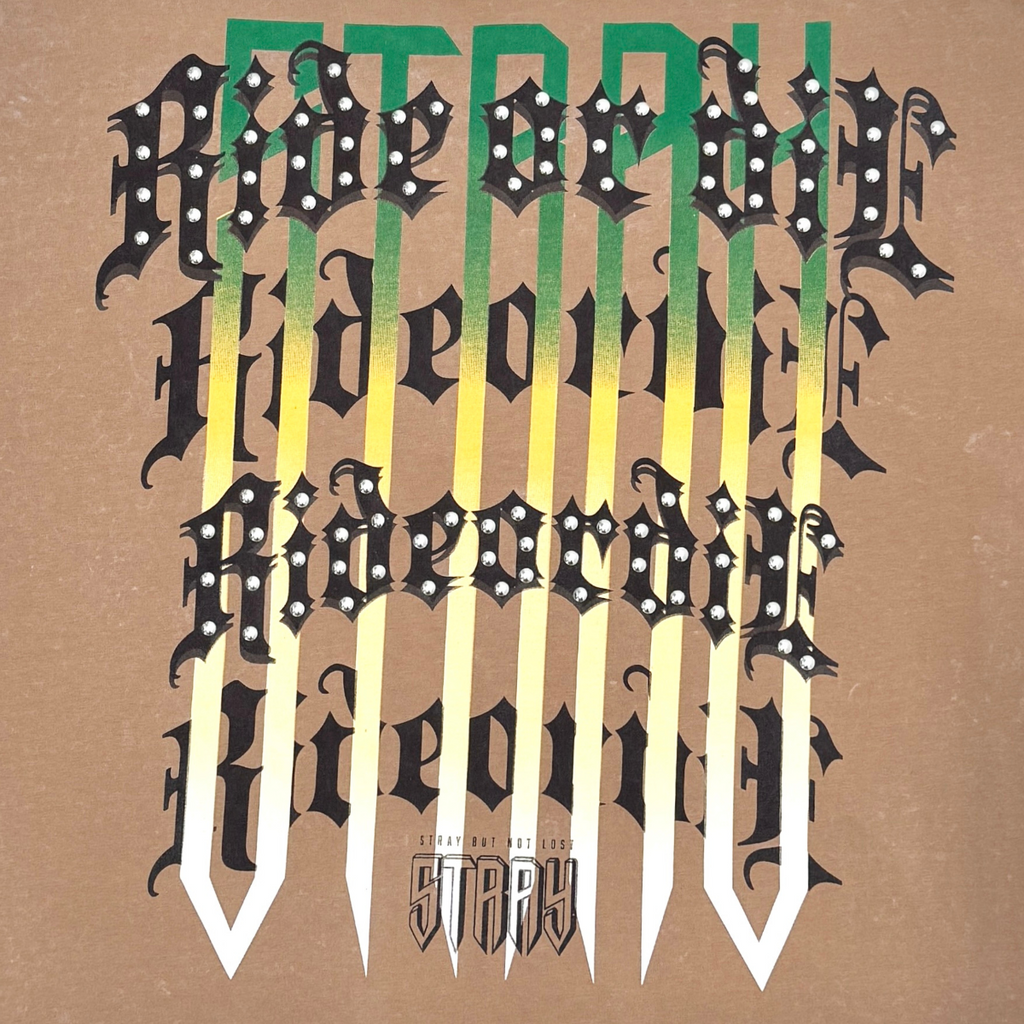 Stray ride or die wide & crop fit tee