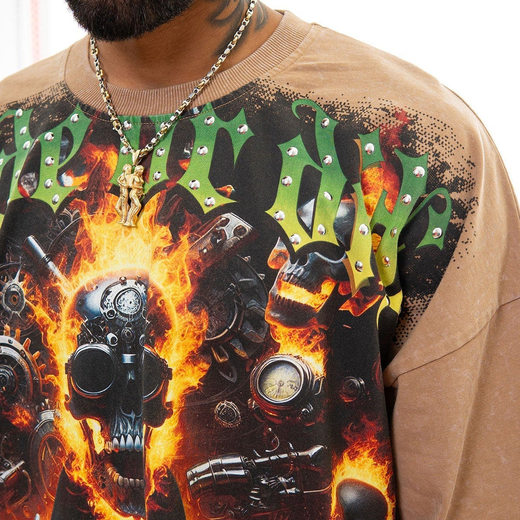 Stray ride or die wide & crop fit tee