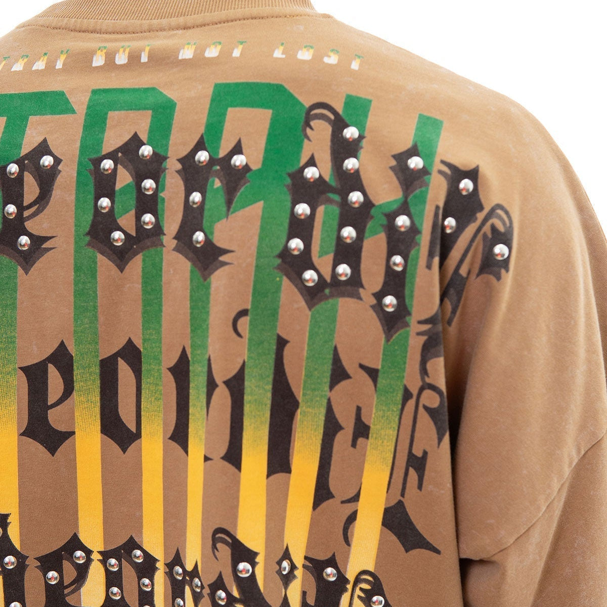 Stray ride or die wide & crop fit tee