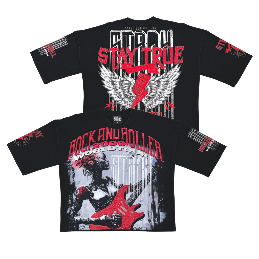 Stray rock n roller 3/4 sleeve tee