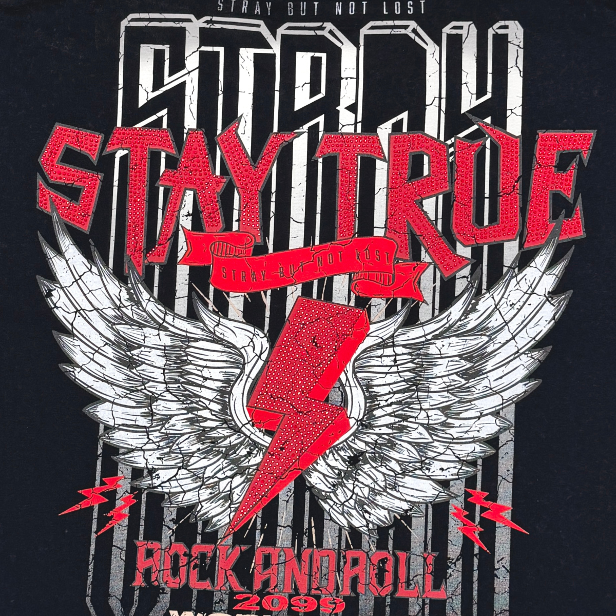 Stray rock n roller 3/4 sleeve tee