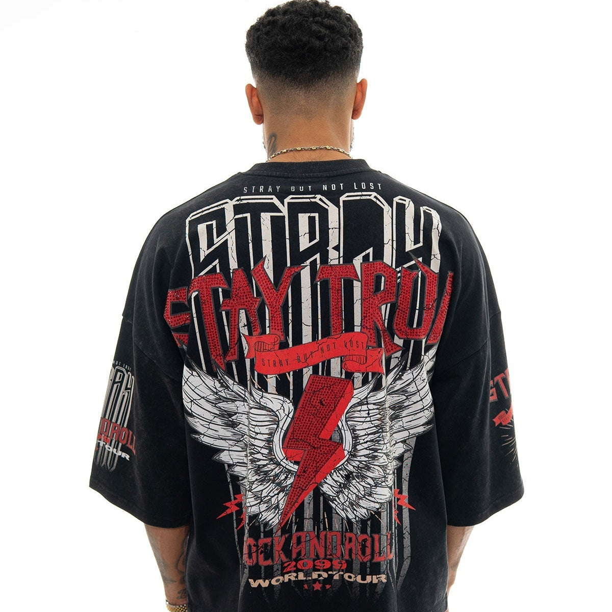 Stray rock n roller 3/4 sleeve tee