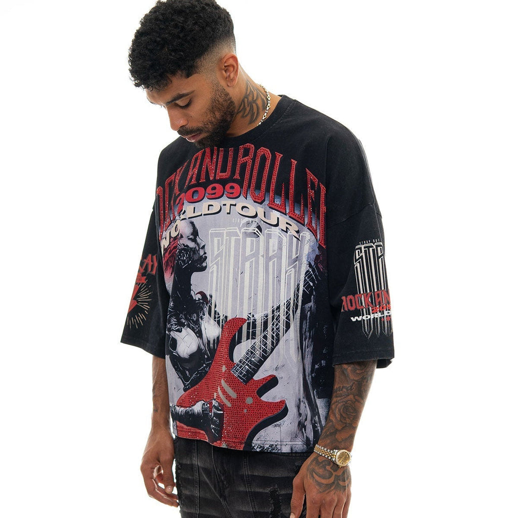 Stray rock n roller 3/4 sleeve tee