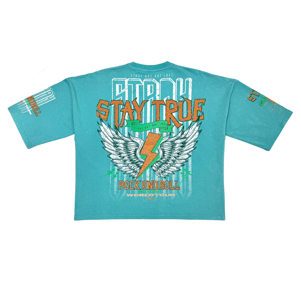 Stray rock n roller 3/4 sleeve tee