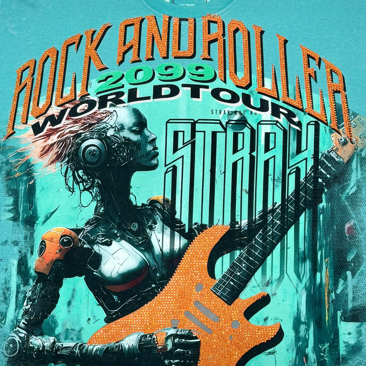 Stray rock n roller 3/4 sleeve tee