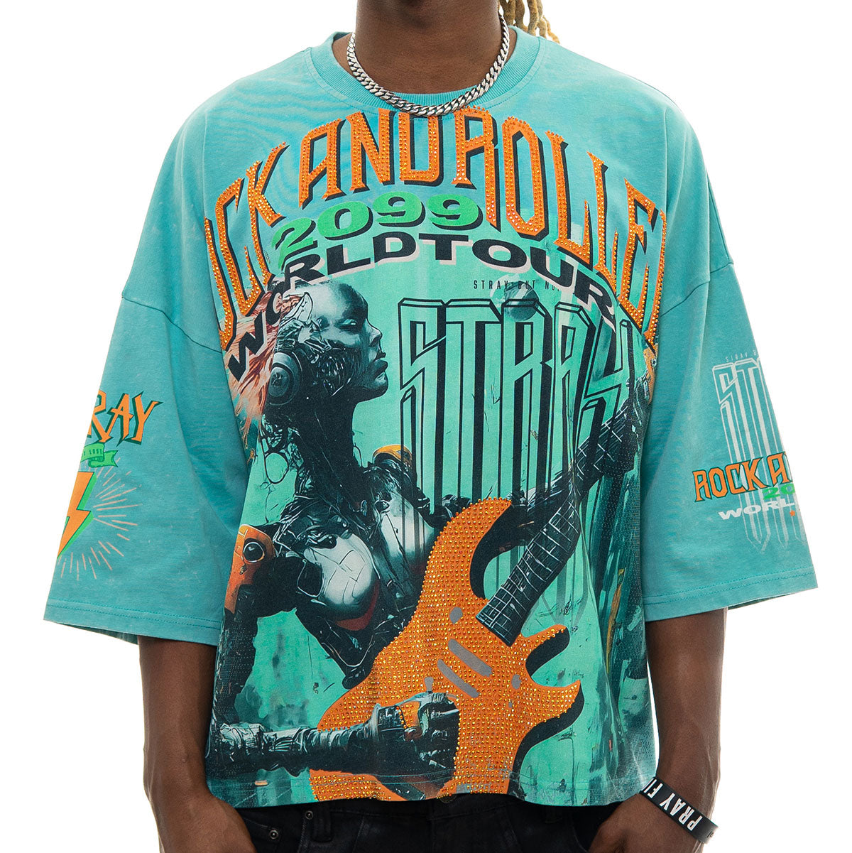 Stray rock n roller 3/4 sleeve tee