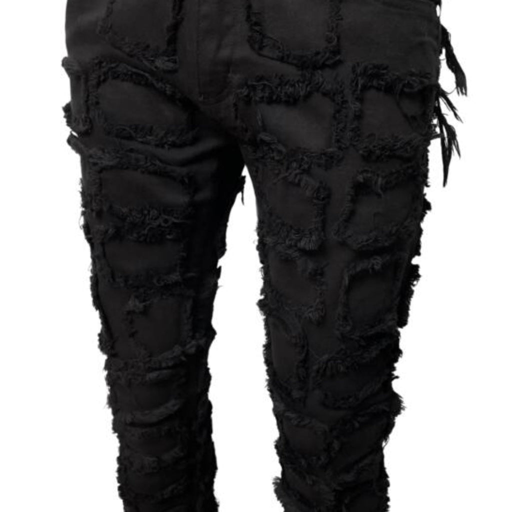 Vicious denim stack pants