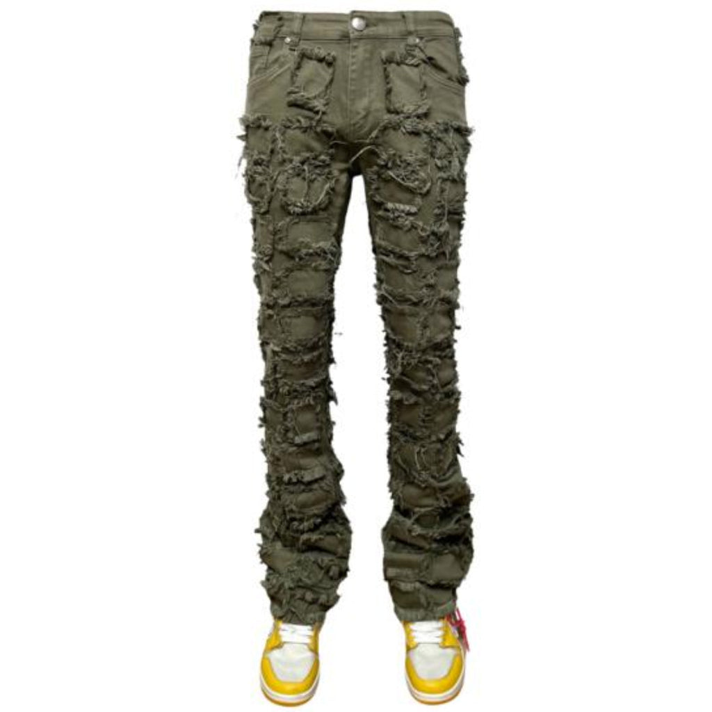 Vicious denim stack pants