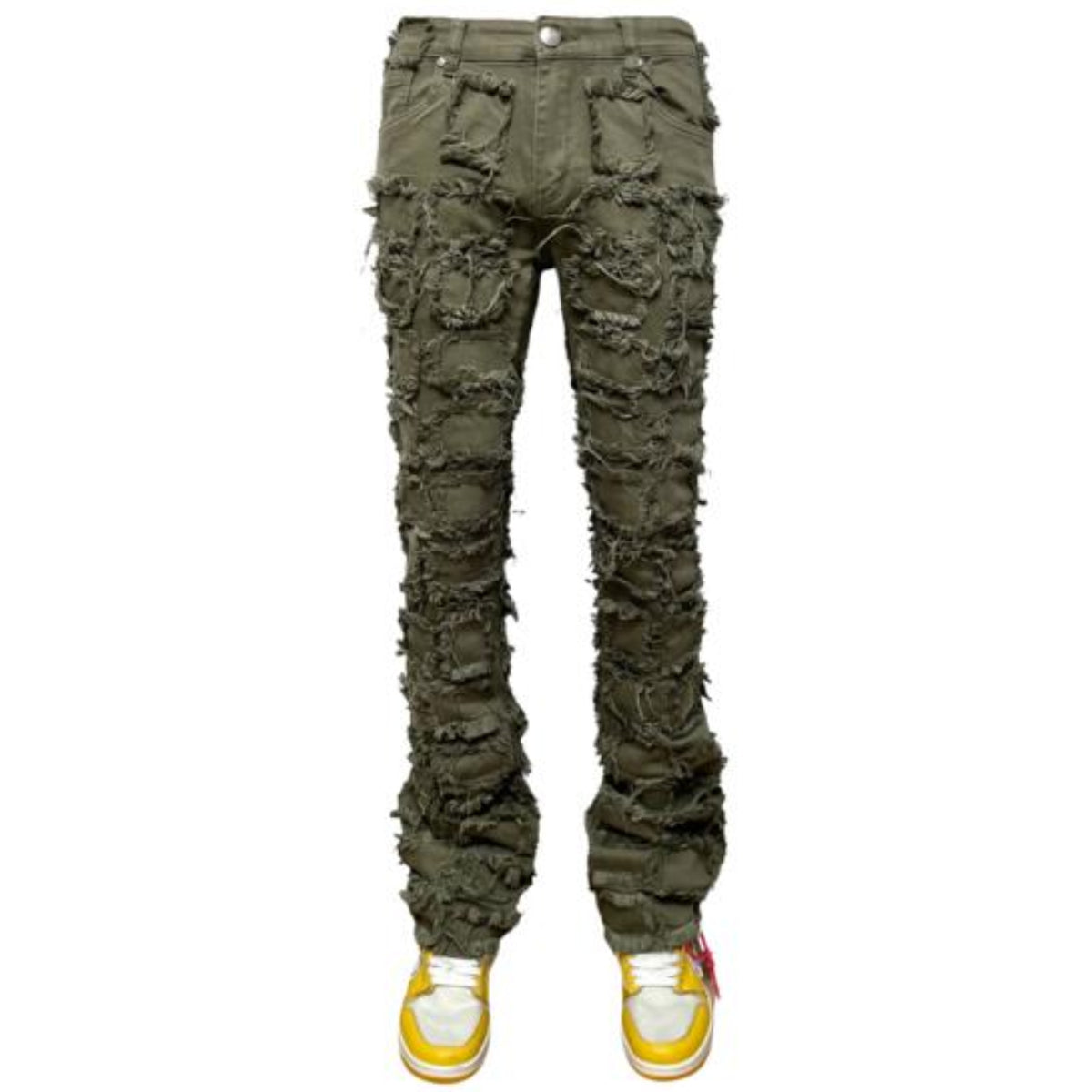 Vicious denim stack pants