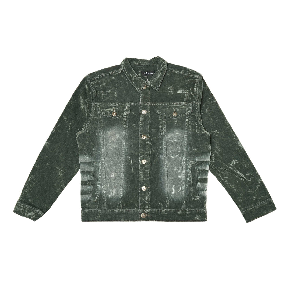 Velvet coated denim jacket