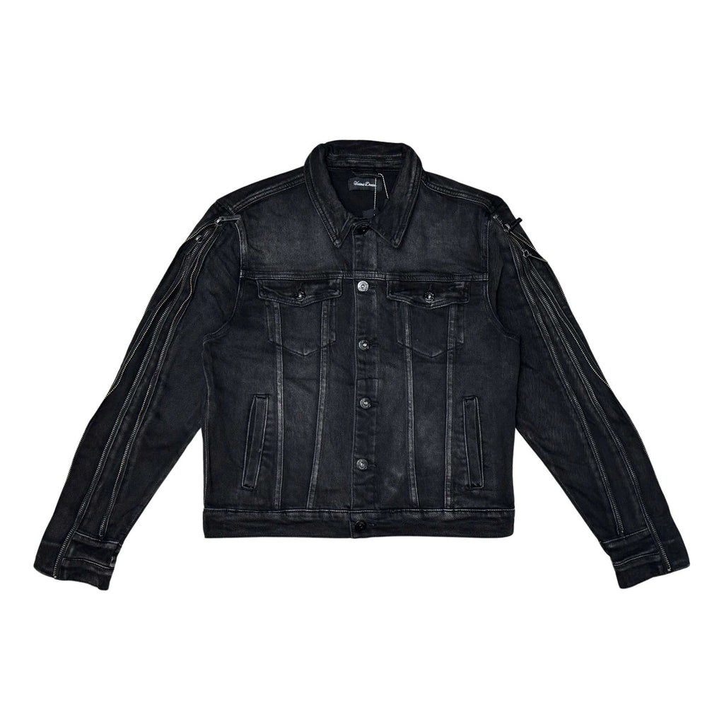 Denim jacket / multi zippers