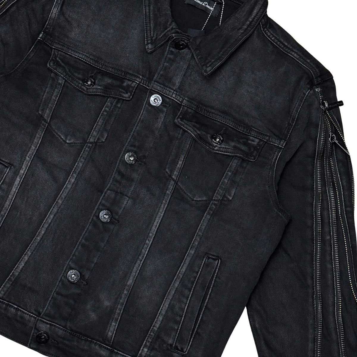 Denim jacket / multi zippers