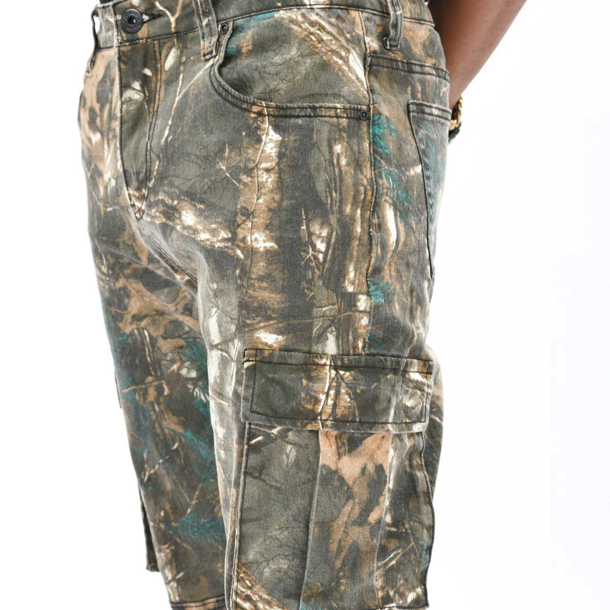 Brush camo baggy fit denim