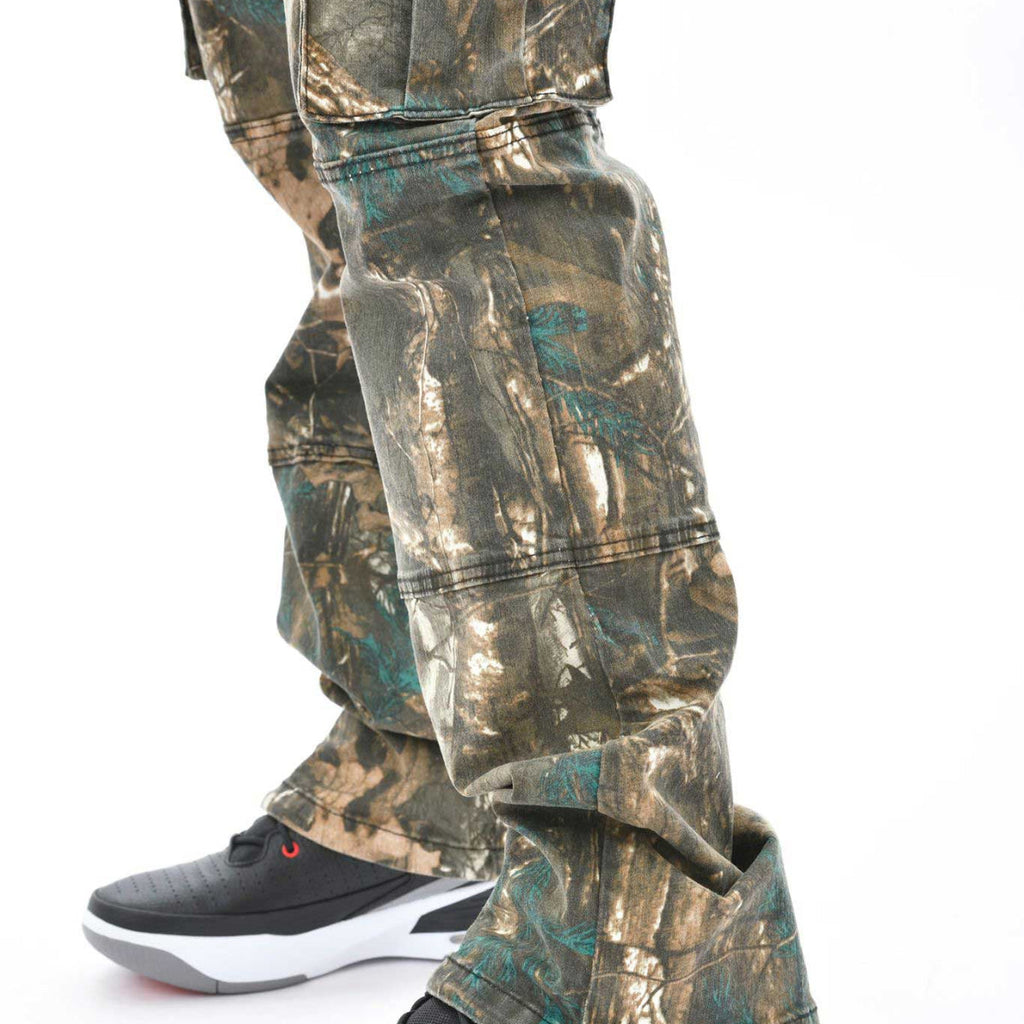 Brush camo baggy fit denim