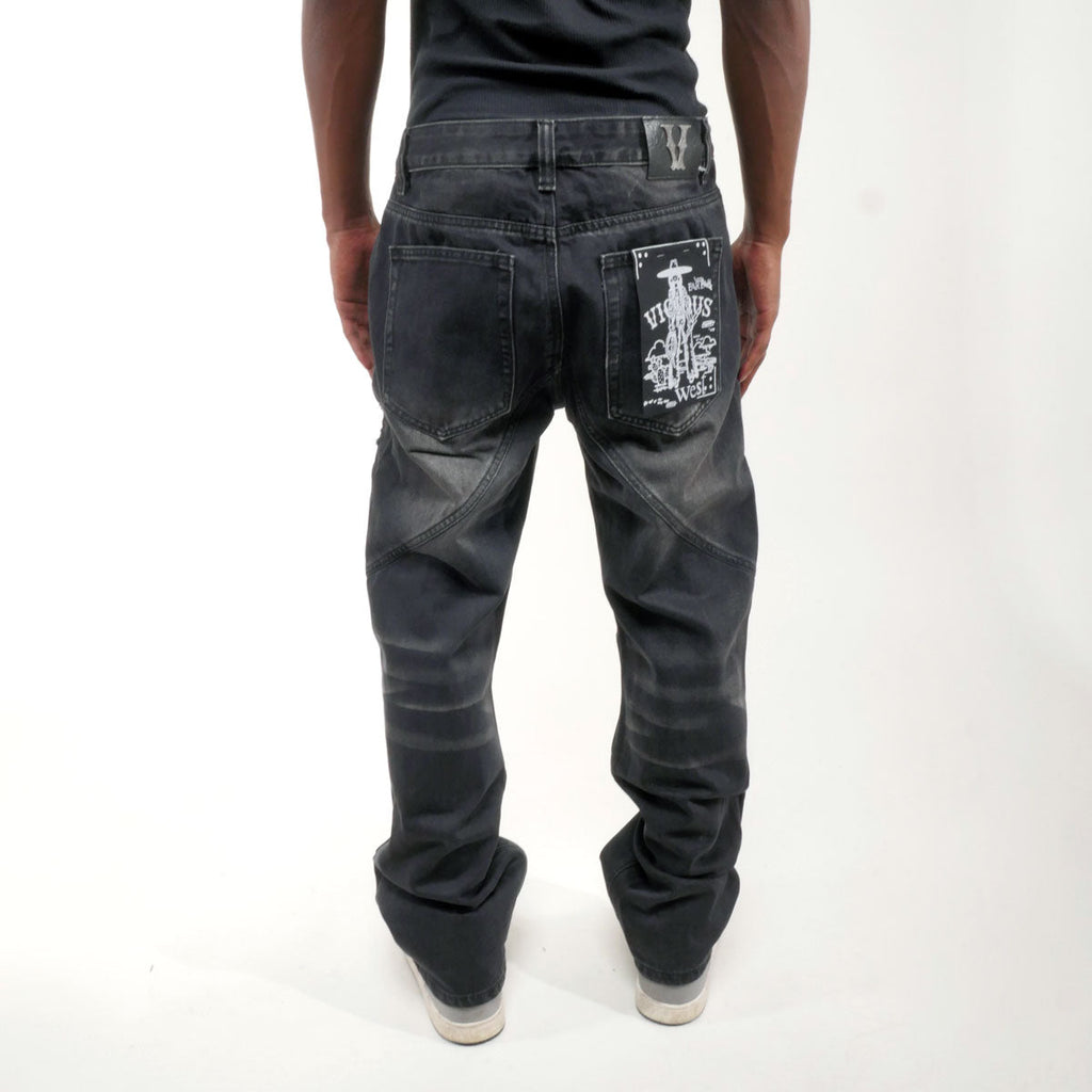 Vortex Stacked Grommet Denim Pant – Stacked Denim Pants & Grommet Jeans Men